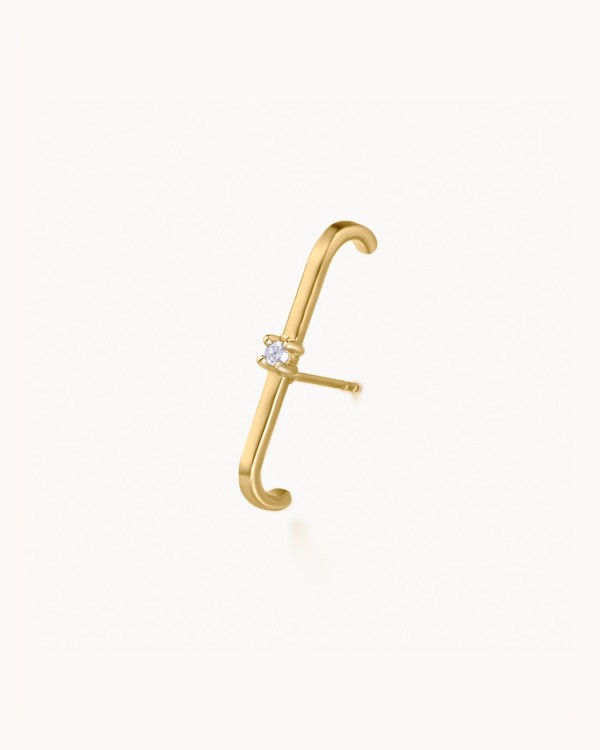 Earcuff Barra O.A. 0,02 Ct Hsi | LECARRE