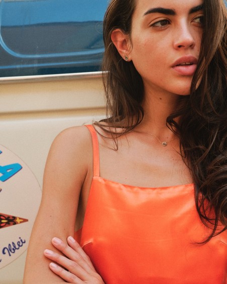 Pendientes Vita Oro Diamantes Brown | LECARRE