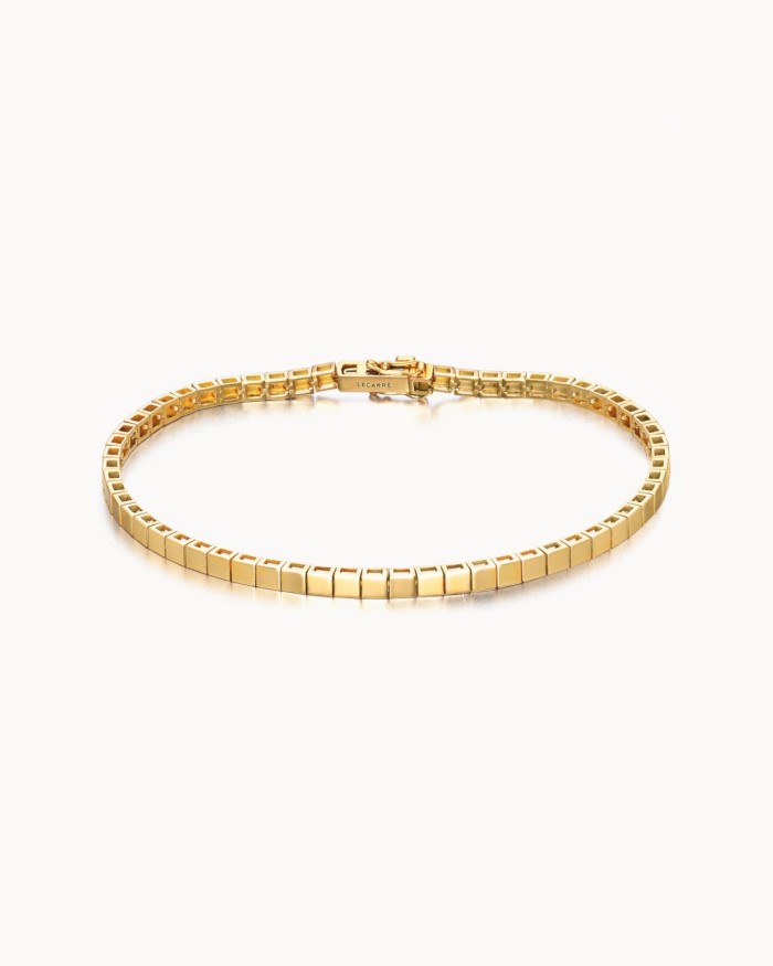Pulseira Riviere em Ouro Liso | LECARRE