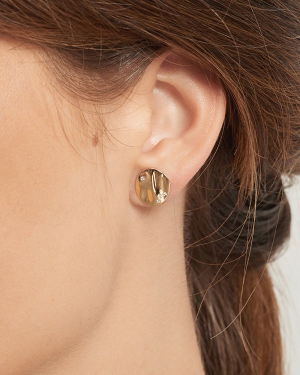 Marsulated Circle and Diamonds Earring | LECARRE 2