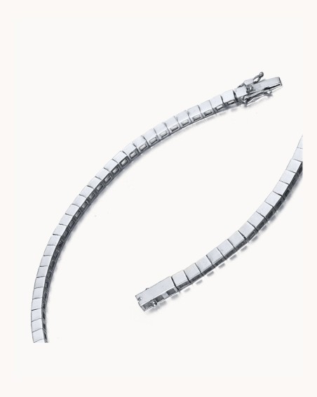 Schlichtes Riviere-Armband aus Weißgold | LECARRE