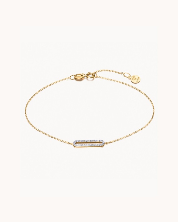 Pulsera Cadena Hebilla Oro & Diamantes | LECARRE