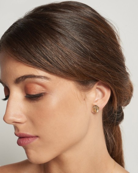 Pendentif cercle martelé et diamant | LECARRE