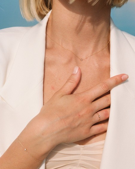 Gold-Chaton-Diamant-Armband | LECARRE