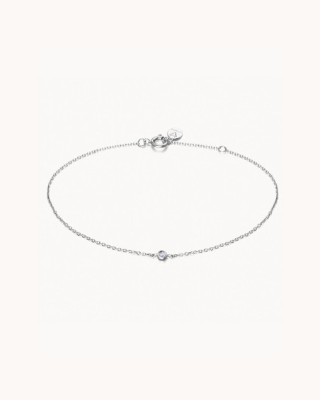 Brățară din aur alb cu lunetă cu diamant | LECARRE