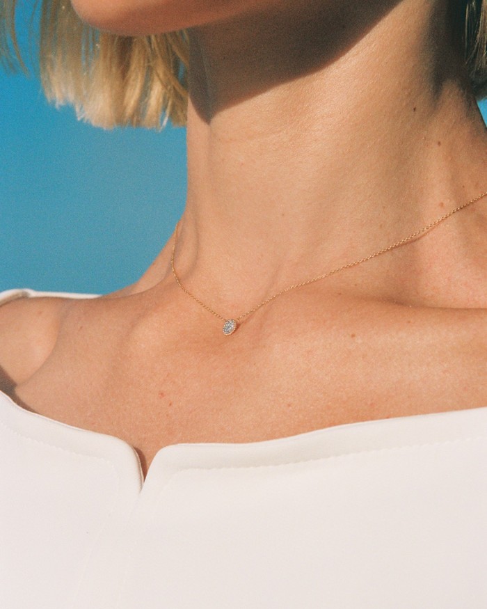 Runder Perlenanhänger in Gold und Diamanten | LECARRE