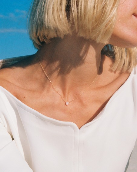 Runder Perlenanhänger in Gold und Diamanten | LECARRE