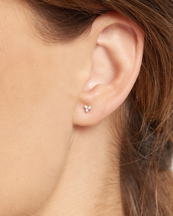 Brincos Trinity Gold Diamond | LECARRE 2