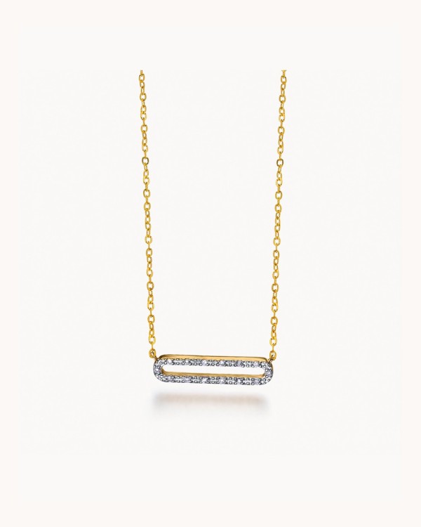 Goldener und diamantbesetzter Schnallenanhänger | LECARRE