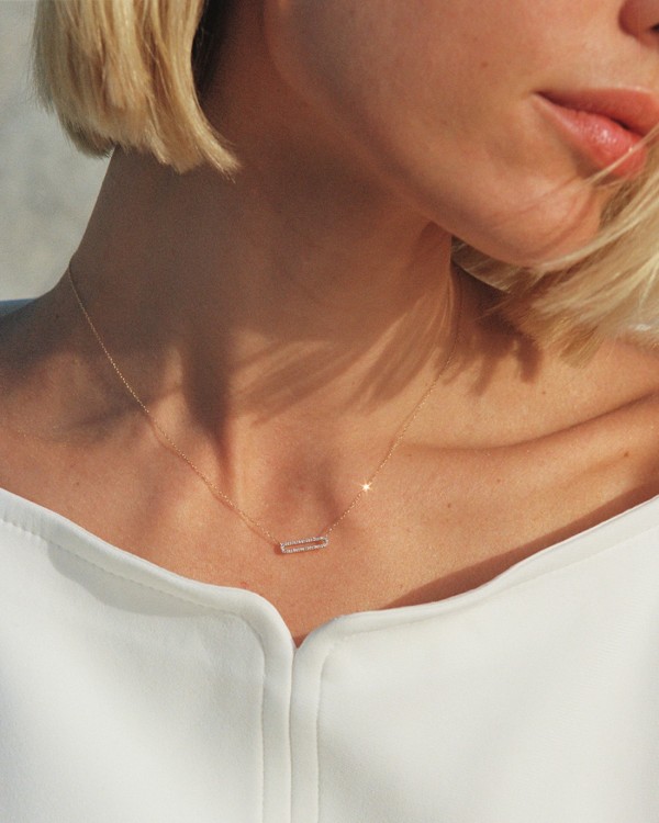 Gouden en diamanten gesp hanger | LECARRE 2