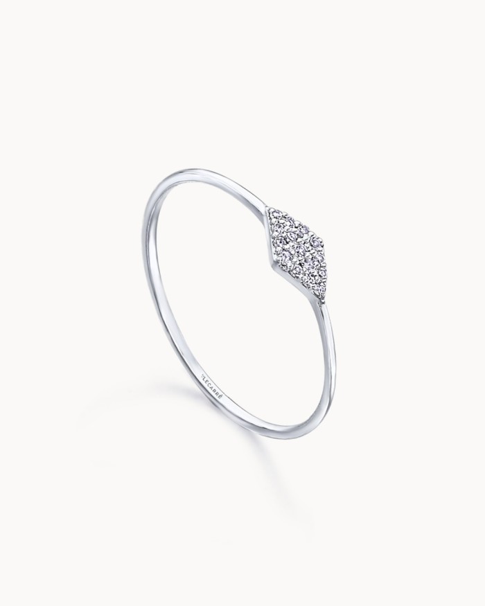 Rhombus Ring White Gold Diamonds | LECARRE