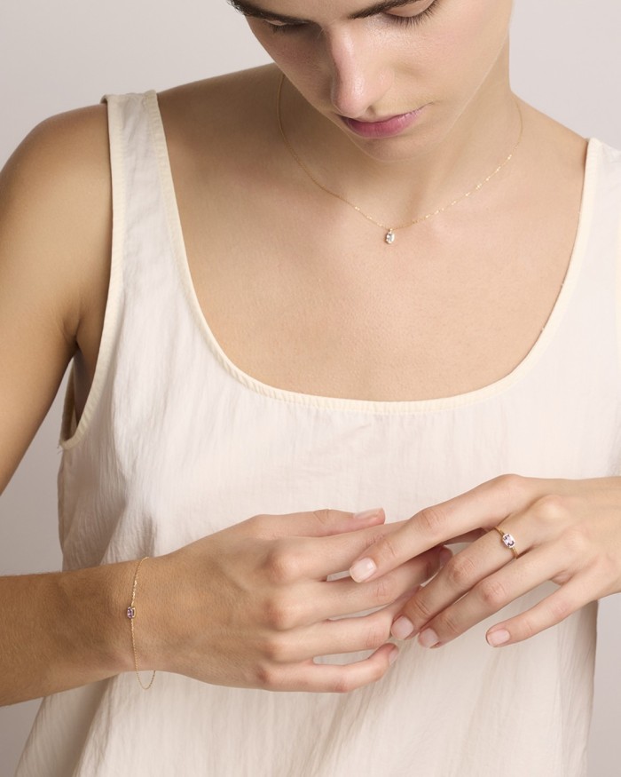 Οβάλ δαχτυλίδι από αμέθυστο OA 6x4 | LECARRE