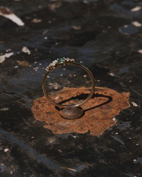 ANILLO O.B. 0.09 CT HSI Y ZAFIRO | LECARRE