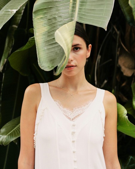 Cercei mini din aur roz cu diamante negre | LECARRE