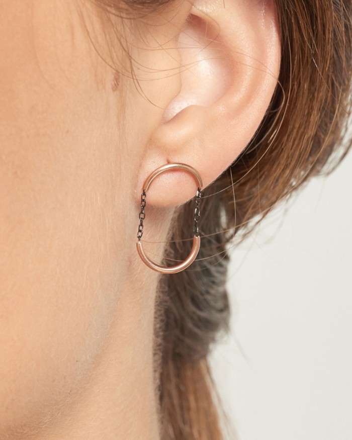 Pendentif chaîne et demi-cercle | LECARRE