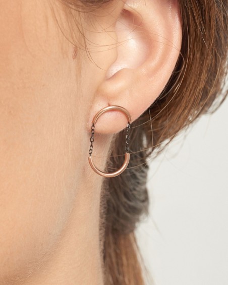 Pendentif chaîne et demi-cercle | LECARRE