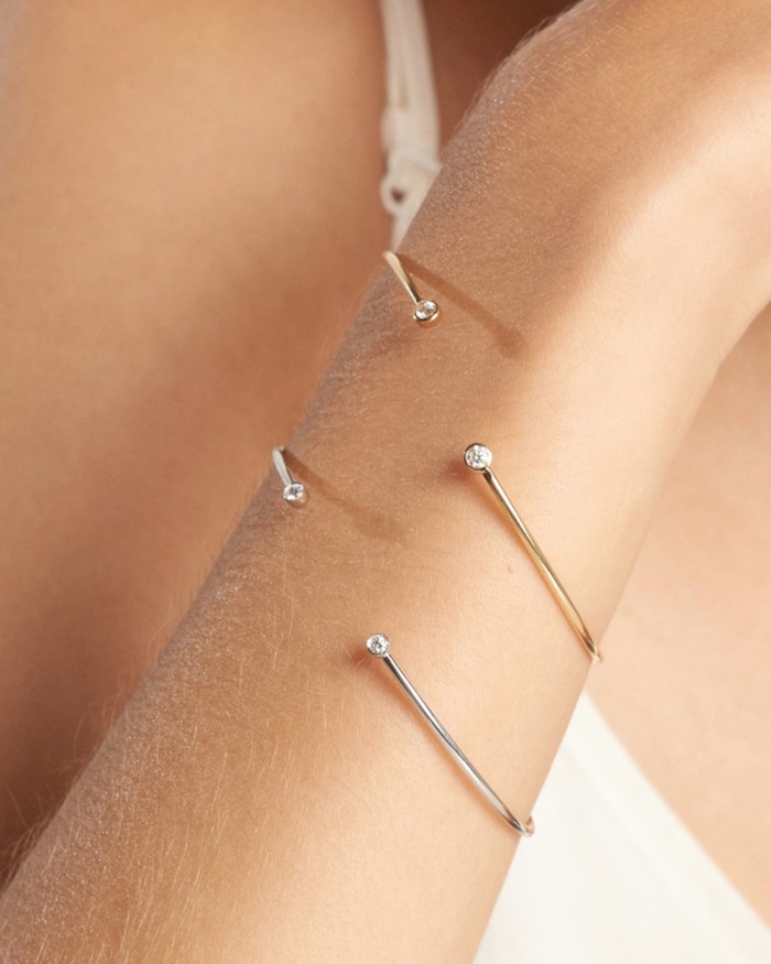 Pulsera Torques Oro Y Diamantes | LECARRE