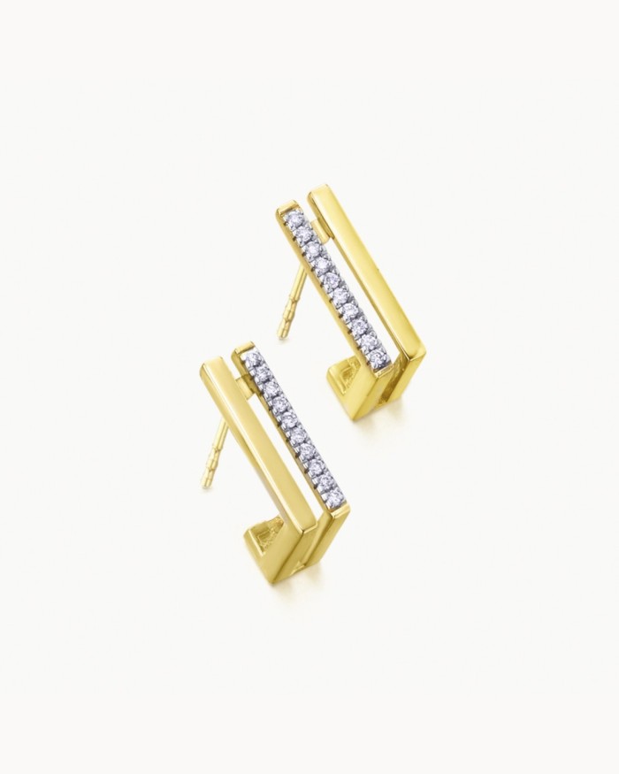 Oa Hoops. Squares 0.08 Ct Hsi | LECARRE