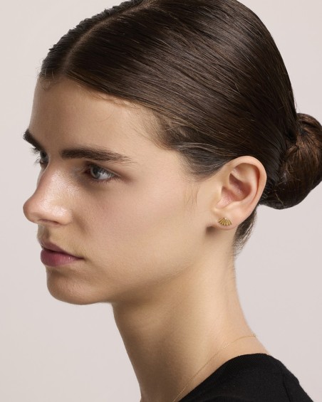 Boucles d'oreilles éventail OA 0,03 ct | LECARRE