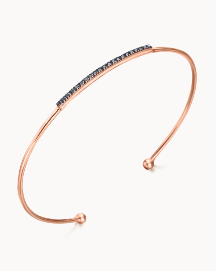 Roségouden armband met zwarte diamanten | LECARRE