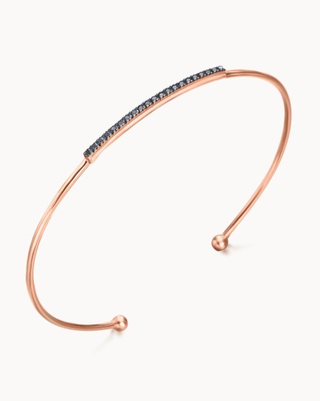 Roségouden armband met zwarte diamanten | LECARRE