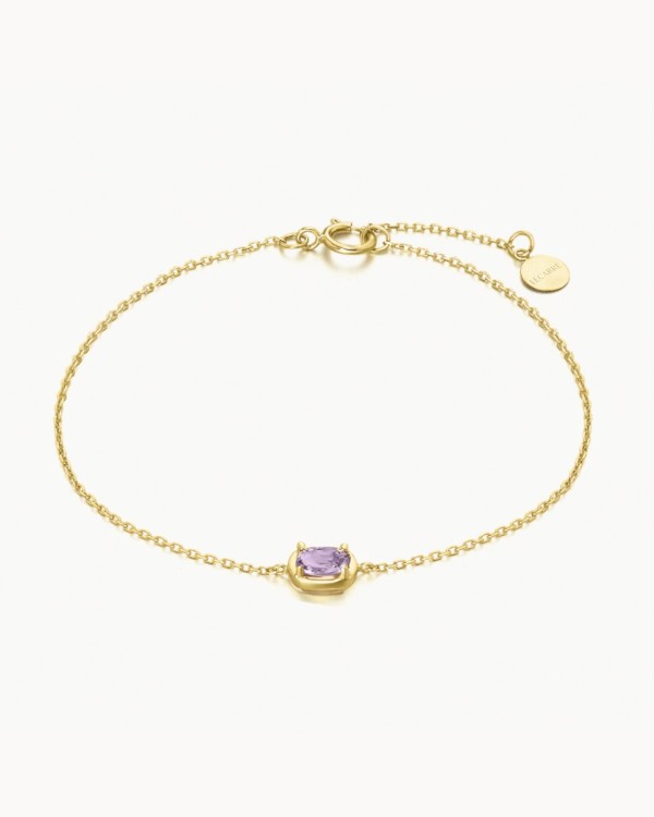 Pulseira Oval de Ametista OA 5x3 | LECARRE