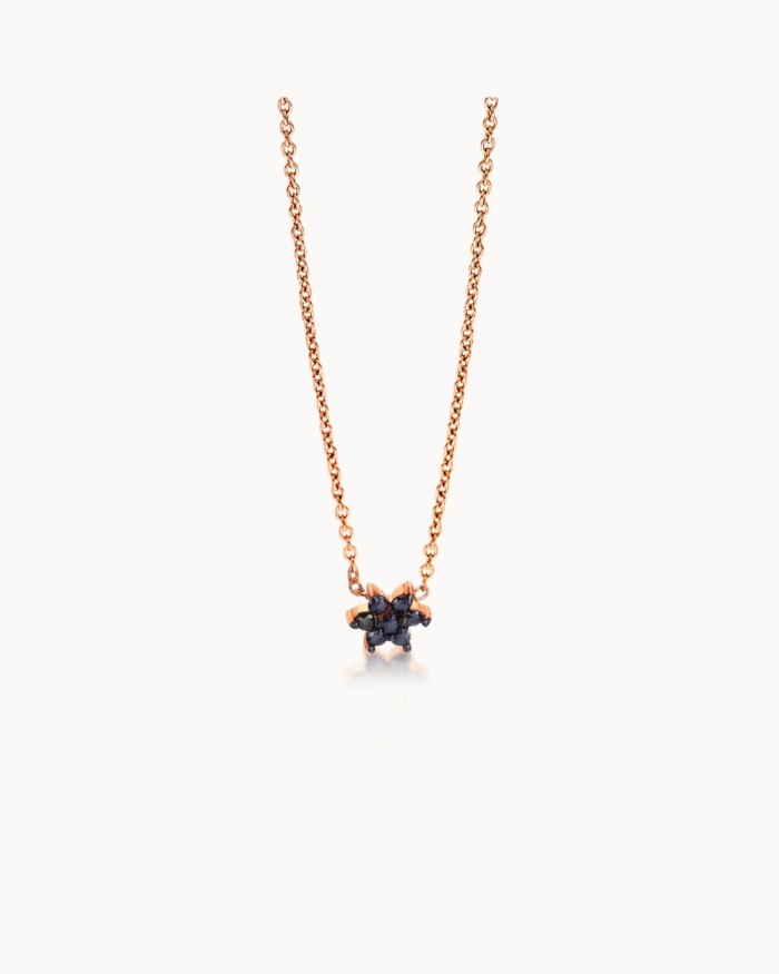 Mini Rosette in oro rosa e diamanti neri | LECARRE