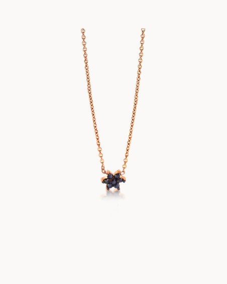 Mini Rosette in oro rosa e diamanti neri | LECARRE