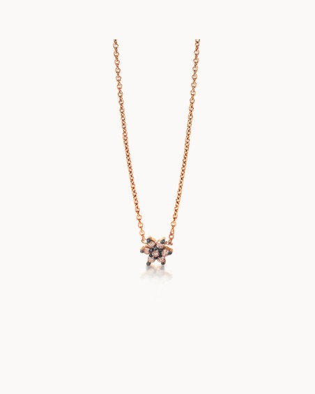 Mini rosette en or rose et diamants | LECARRE
