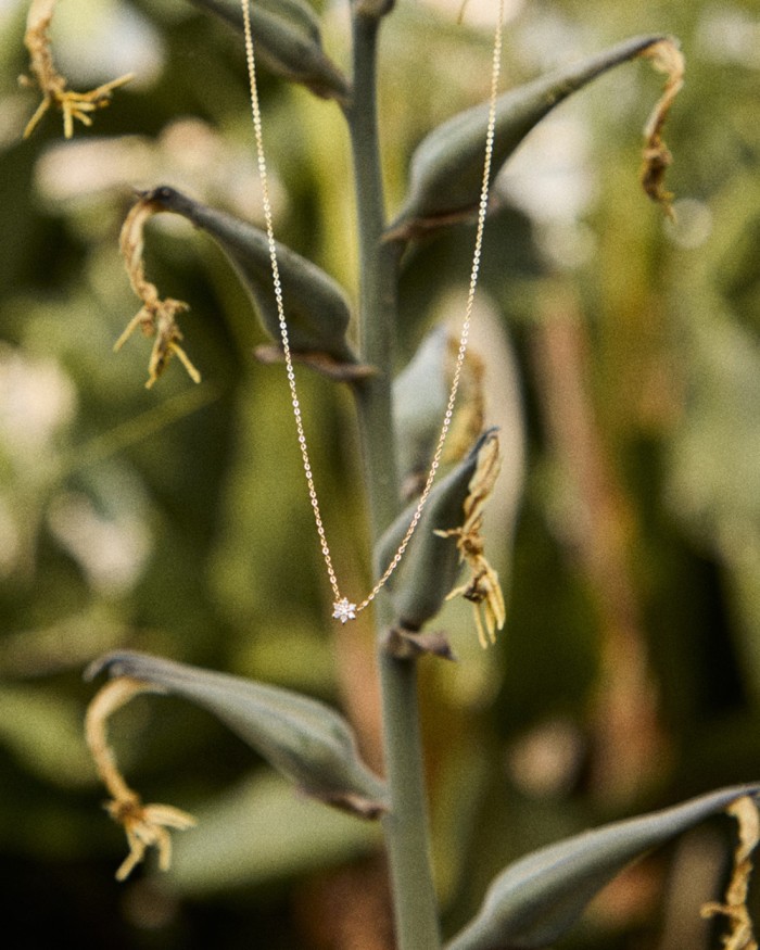 Mini rozet van roségoud en diamanten | LECARRE