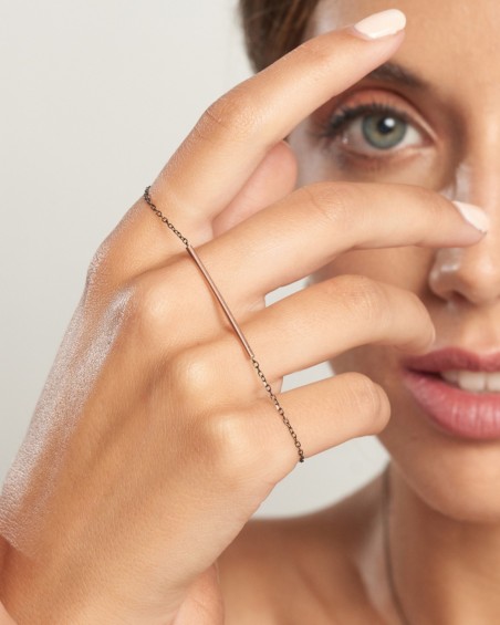 Armband met schakels en stijve staafjes | LECARRE