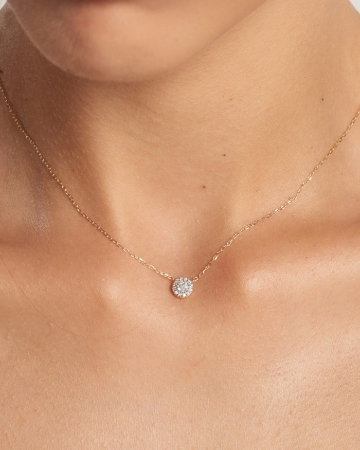 18 karat gullrosett med diamanter | LECARRE