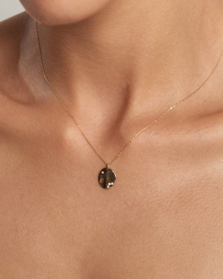 Gargantilha com Círculo Martelo e Diamantes | LECARRE