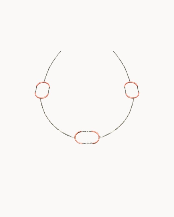 Collier ras du cou à chaîne et demi-cercle | LECARRE
