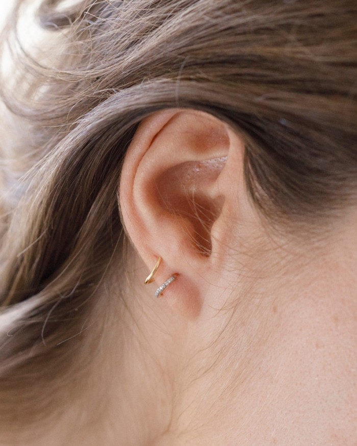 Spiralohrringe aus Gold und Diamanten | LECARRE