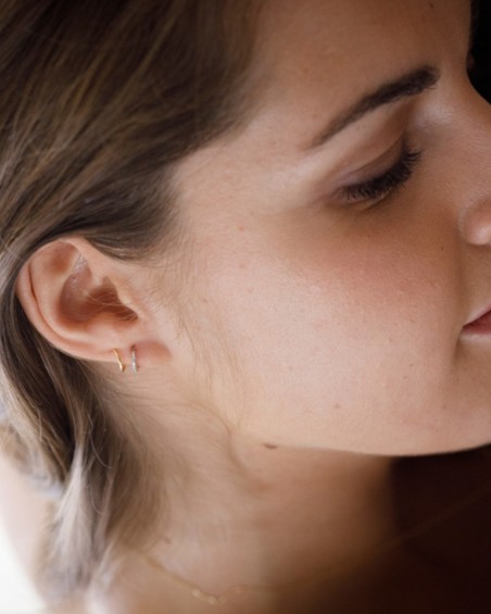 Boucles d'oreilles spirales en or et diamants | LECARRE