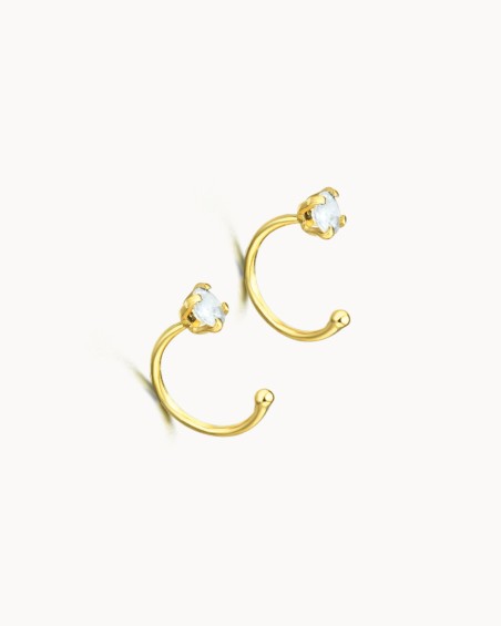 Orecchini Ear Cuff in oro e pietra di luna | LECARRE