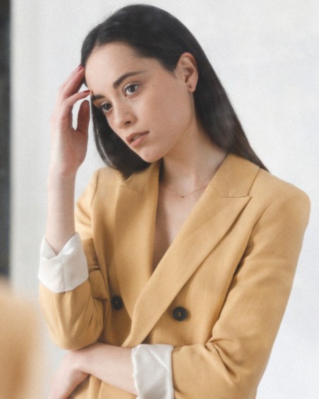 Boucles d'oreilles en or rose et diamants noirs | LECARRE