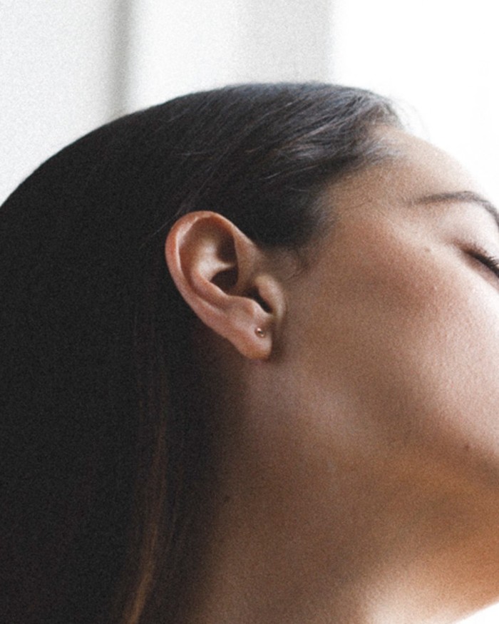 Brincos em ouro rosa e diamantes marrons | LECARRE