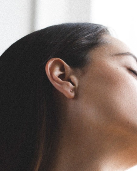 Cercei din aur roz și diamante maro | LECARRE