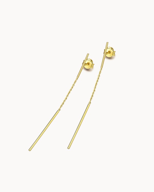 Gold Thread Bar Earring | LECARRE