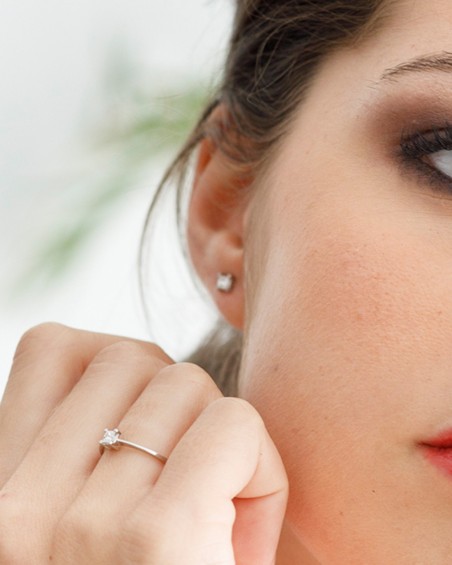 Diamanten prinsessenoorbellen | LECARRE