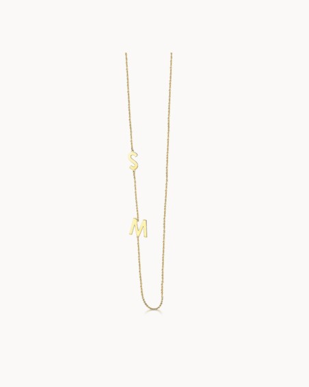 Chaîne en or 18 carats + 2 initiales | LECARRE