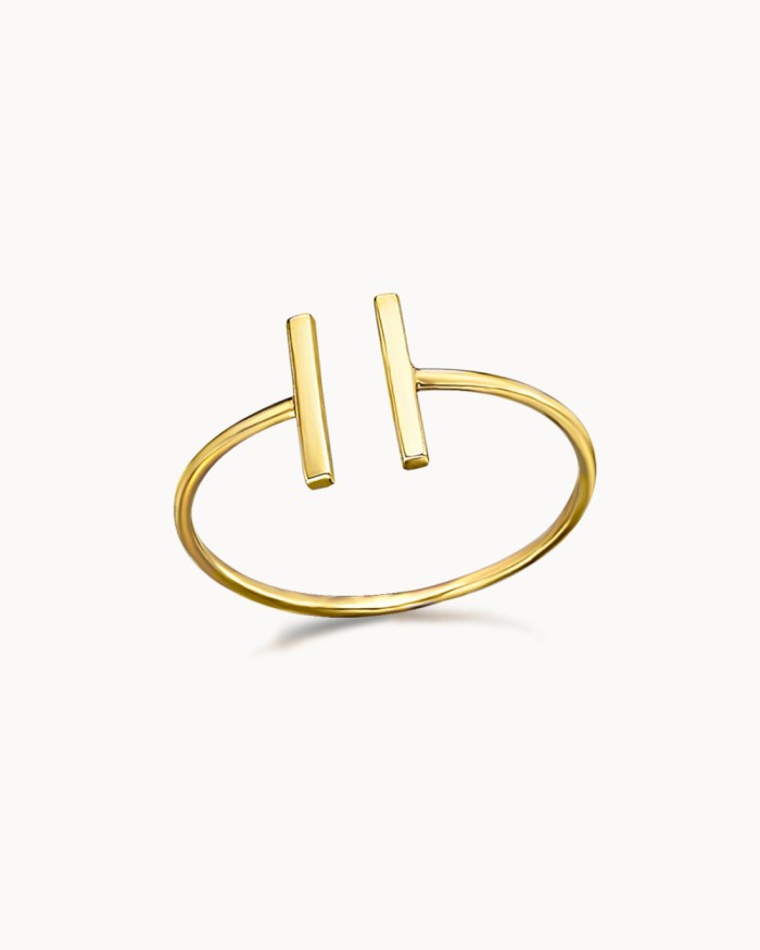 Anillo Dos Barras Oro | LECARRE