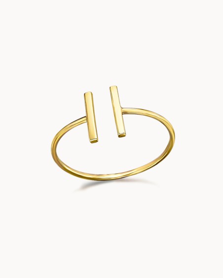 Anillo Dos Barras Oro | LECARRE