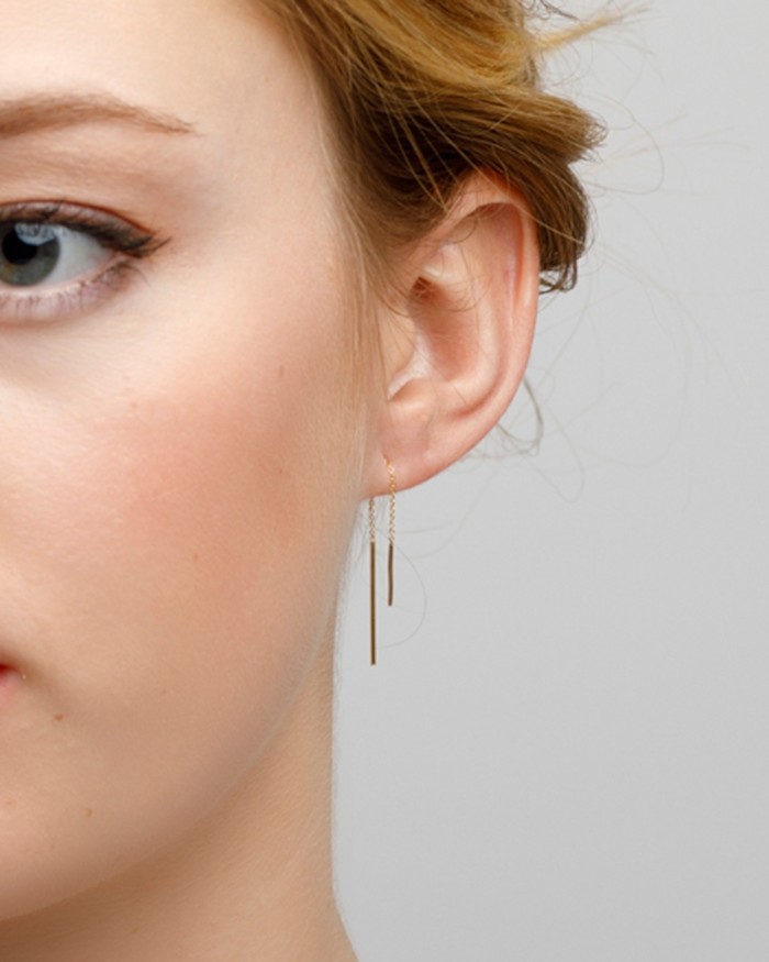 Boucles d'oreilles lingot d'or | LECARRE