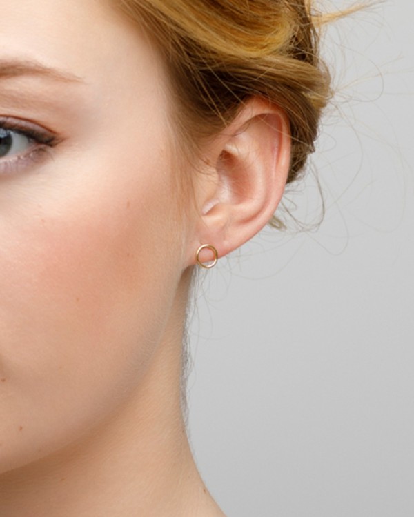 Boucles d'oreilles cercle en or | LECARRE 2