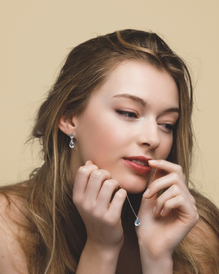 Choker con acquamarina e diamanti | LECARRE