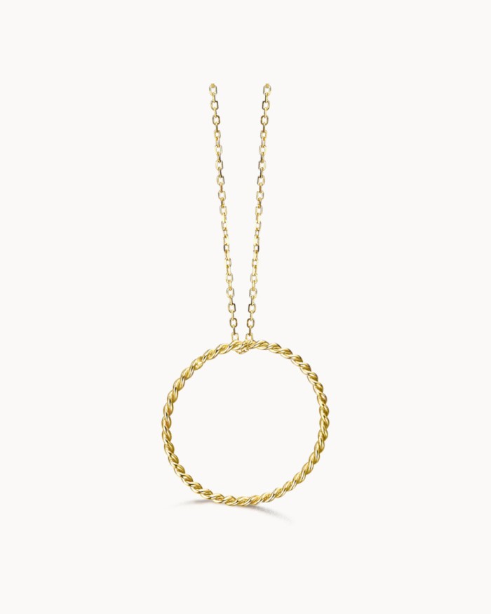 Gold Spiral Hoop Pendant | LECARRE