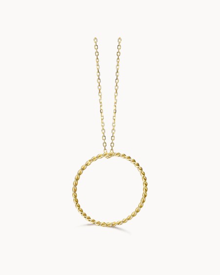 Gold Spiral Hoop Pendant | LECARRE